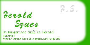 herold szucs business card